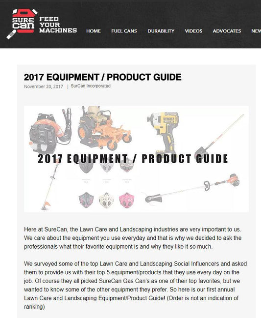Check Out SureCan U.S.A.'s 2017 Product Guide Featuring THE ORIGINAL SureCage Lockable Gas Can Rack for SureCan! - TrailerRacks.com