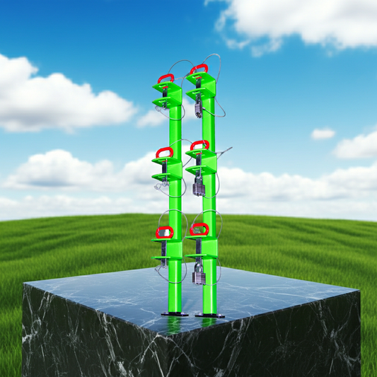 Scratch & Dent | Classic Series 3-Place Trimmer Rack for Open Trailers | Green Touch Industries (LB012-SnD) - TrailerRacks.com