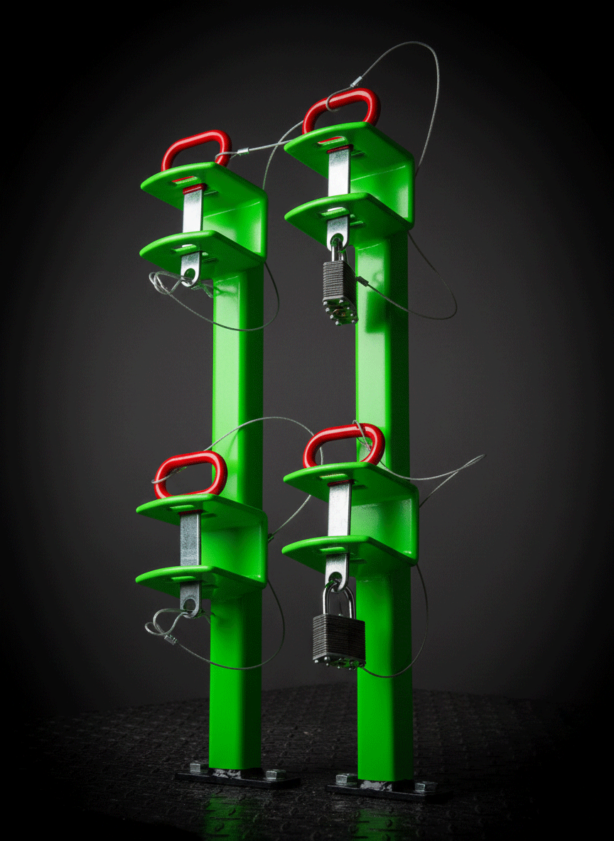 Scratch & Dent | Classic Series 2-Place Trimmer Rack for Open Trailers | Green Touch Industries (LA011-SnD) - TrailerRacks.com