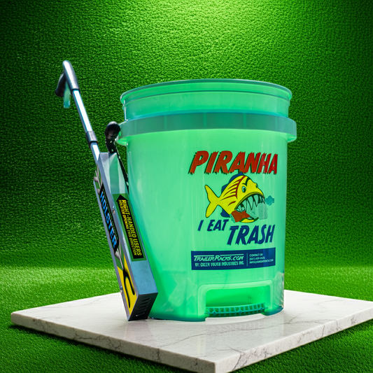 Piranha Series Magnetic Mower Caddy & Debris Grabber | Piranha Series (MMC100-GRE) - TrailerRacks.com