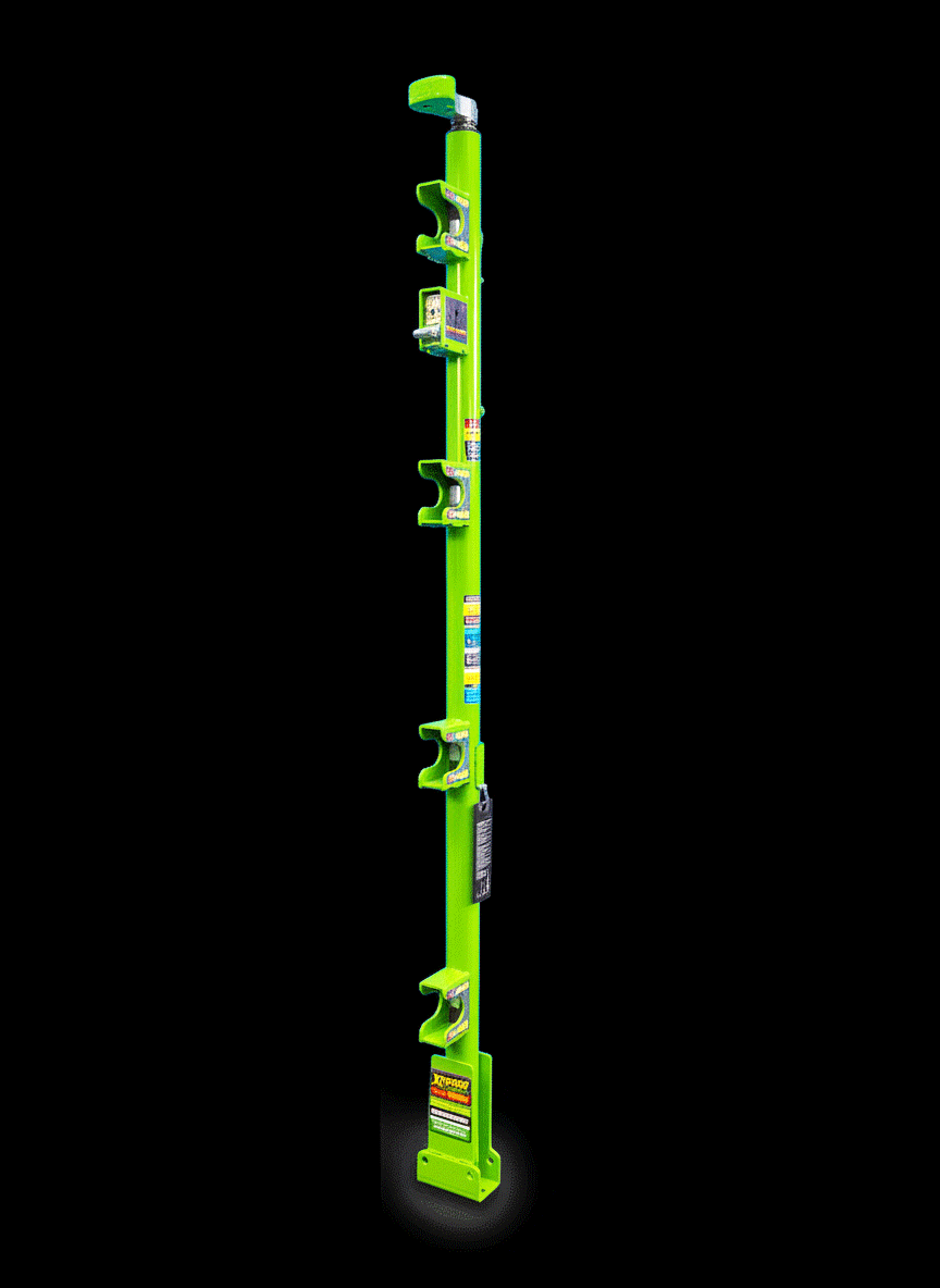Scratch & Dent | Xtreme Pro Series 4-Place Lockable Trimmer Rack | Green Touch Industries (XC104-GRE-SnD) - TrailerRacks.com