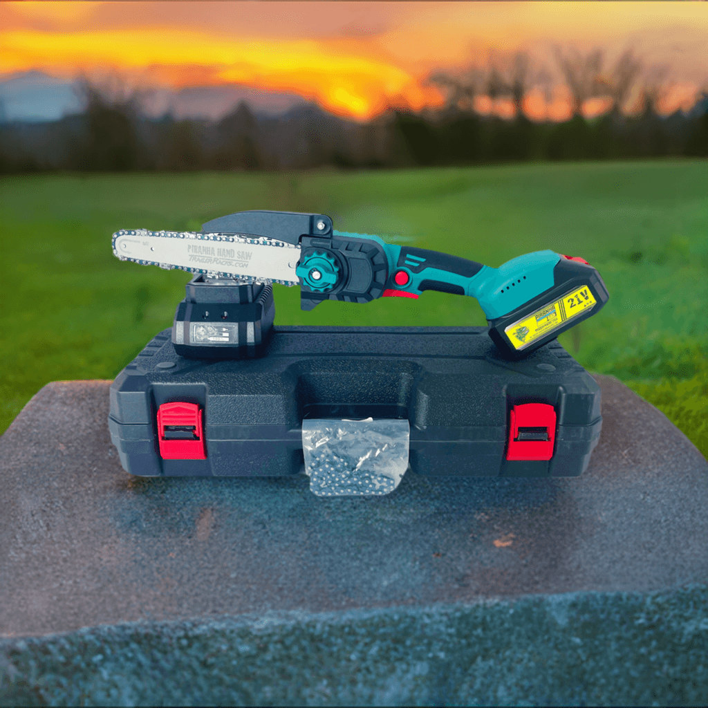 Battery-Powered Mini Chainsaw | Piranha Series | PHP21 - TrailerRacks.com