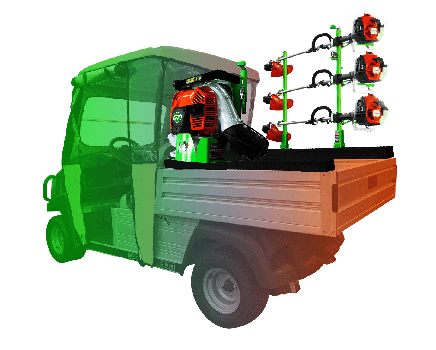 UTV Bed-Rail System | Club Car Carryall 2 | Universal Series | RC103 - TrailerRacks.com