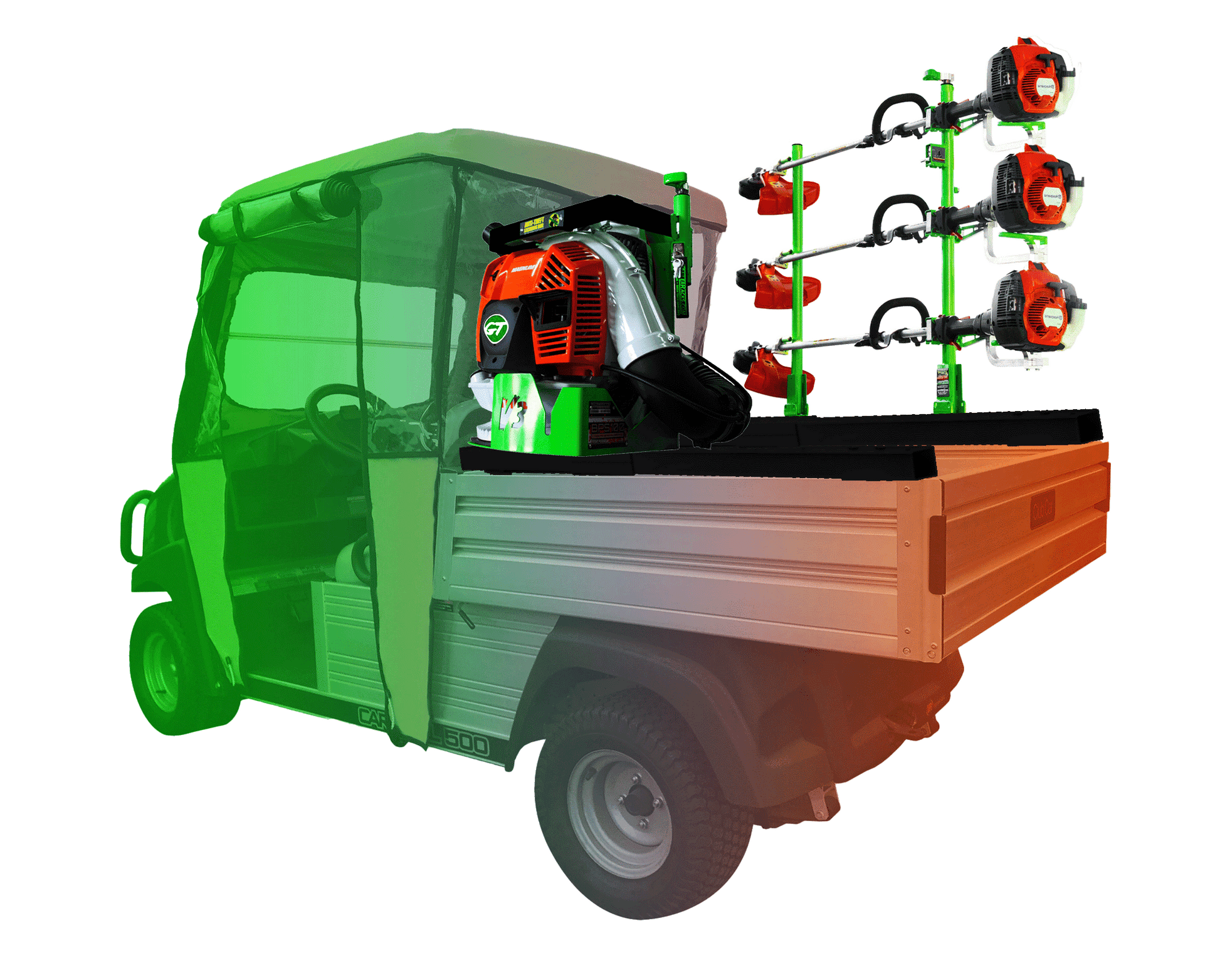 UTV Bed-Rail System | Club Car Carryall 2 | Universal Series | RC103 - TrailerRacks.com