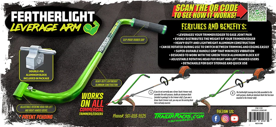 Our Featherlight Leverage Arm is designed to increase your productivity on the job! - TrailerRacks.com