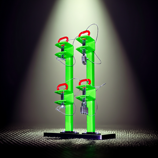 2-Trimmer Lockable Rack for Open Trailers | LA011