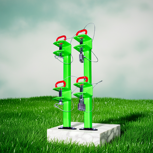 2-Trimmer Lockable Rack for Open Trailers | LA011