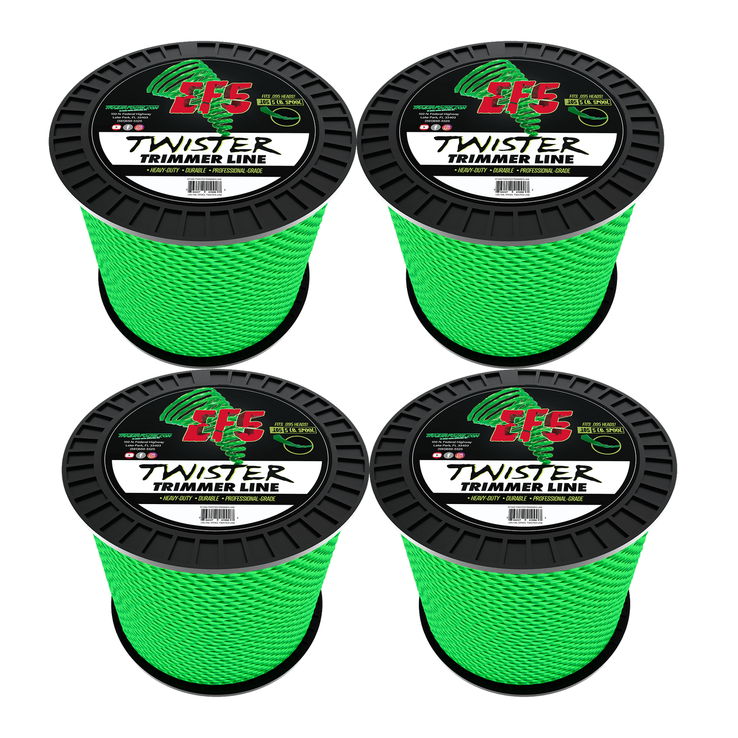 Smooth 0.095 Braid-blade Trimmer Line | Twister | EF500 | 5 LB Spool