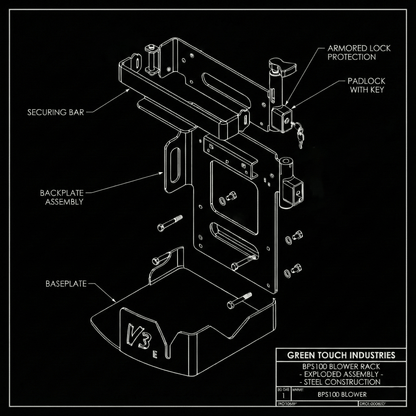 Backpack Blower Rack w/ Armored-Lock Protection | BPS100