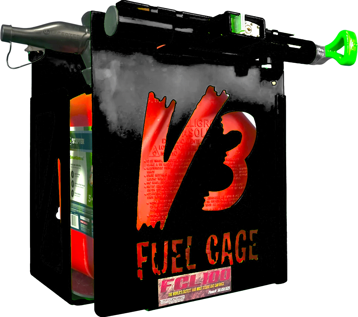 Fuel Can Cage w/ Armored-Lock Protection | FCL100 - FCS200