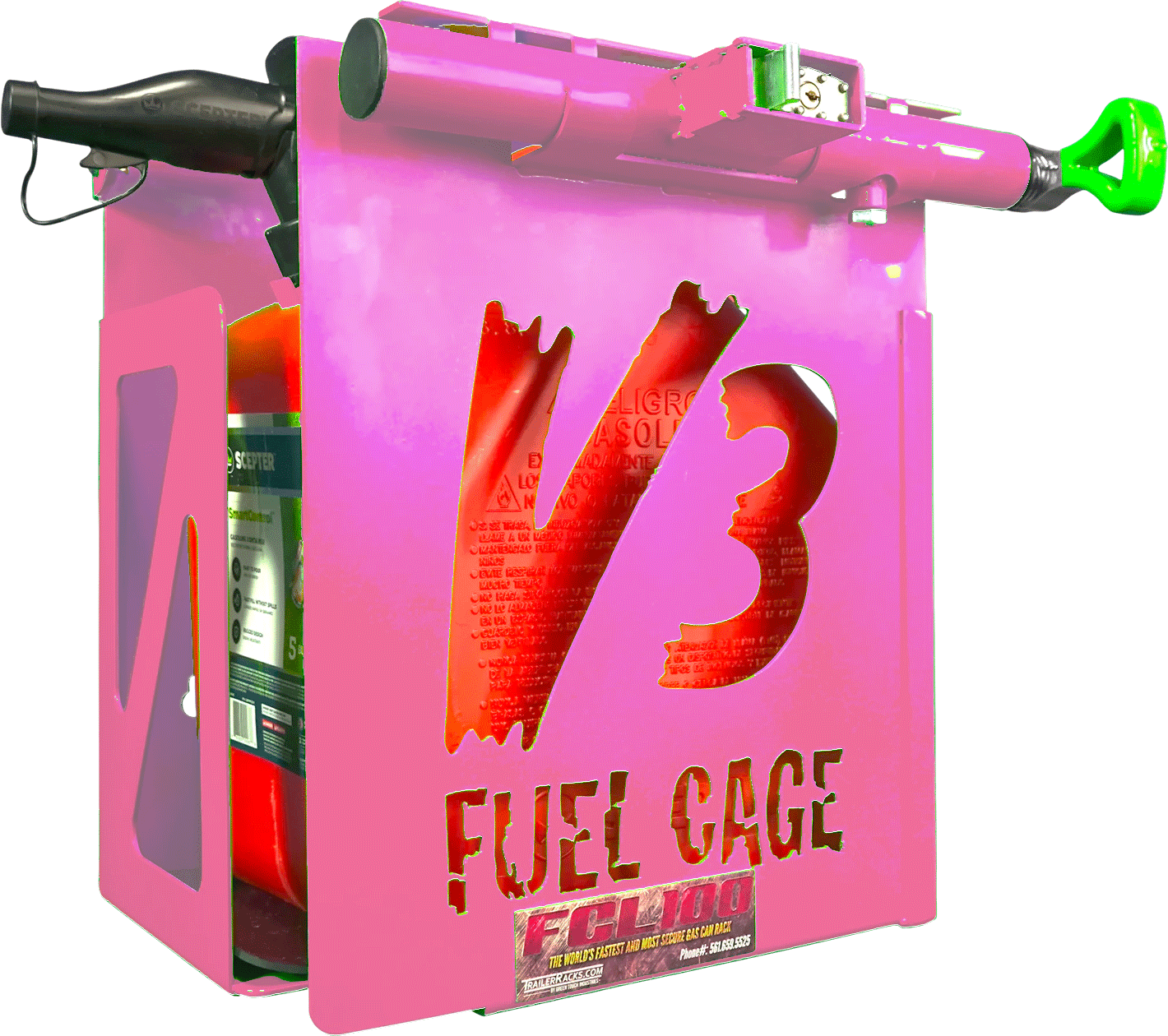 Fuel Can Cage w/ Armored-Lock Protection | FCL100 - FCS200