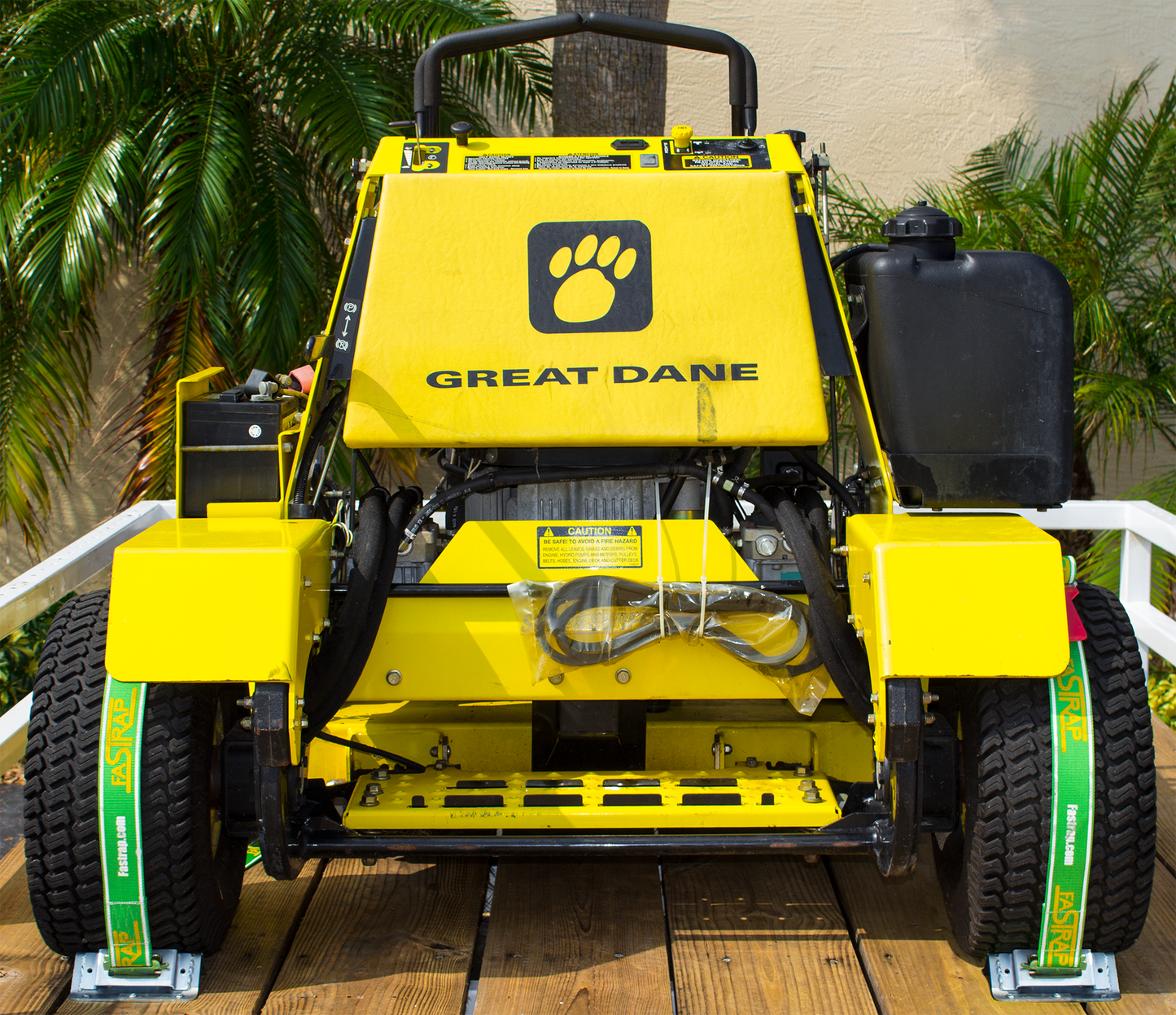 Load Securement Fastrap® Mower Wheel Tie-Down System