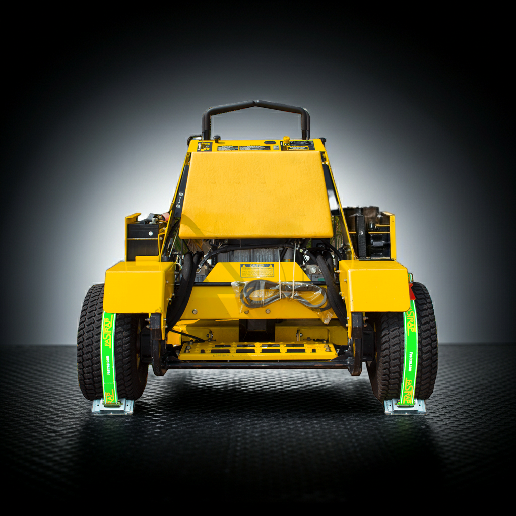 Load Securement Fastrap® Mower Wheel Tie-Down System