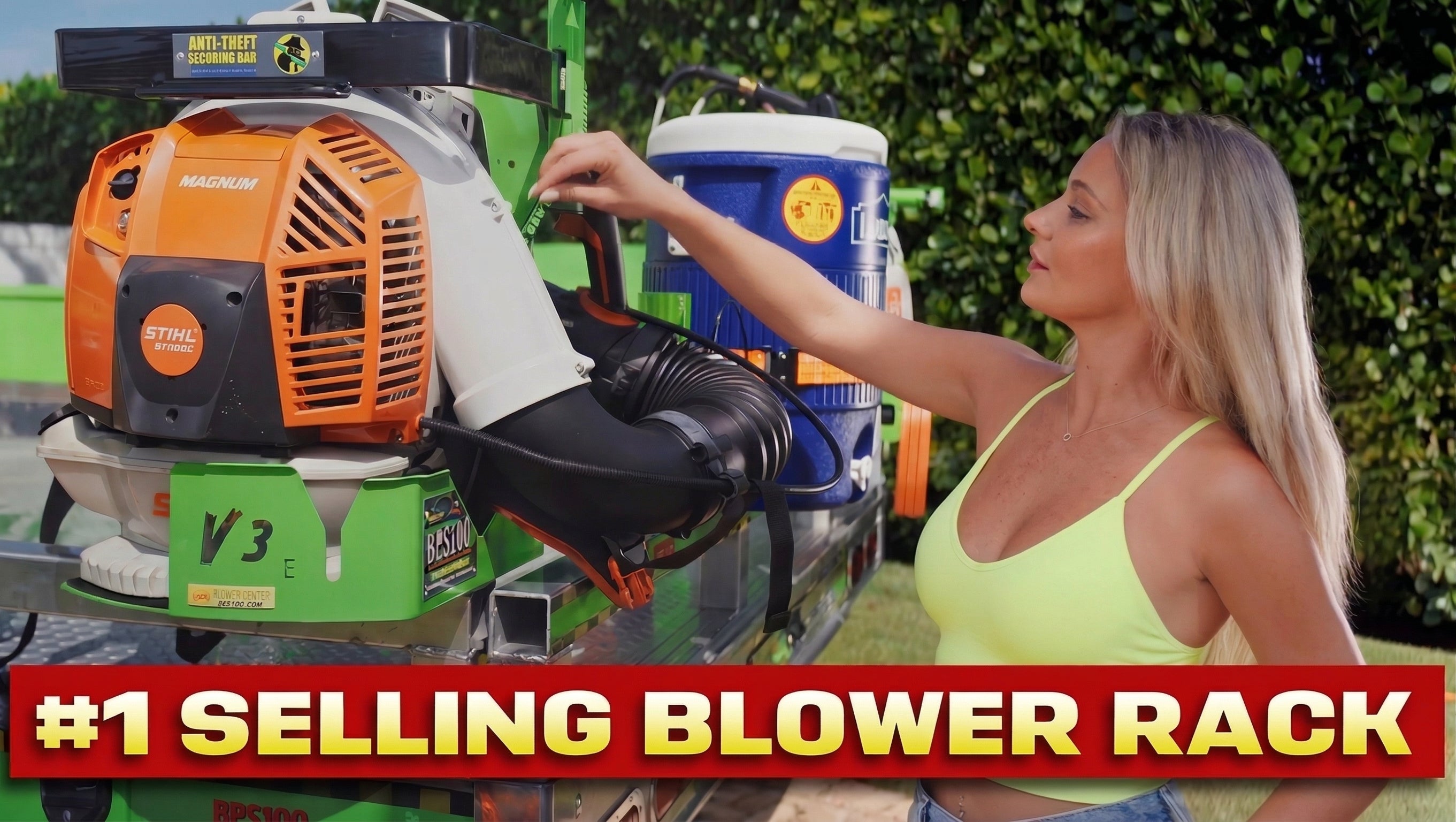 Load video: Founder Dan and Fionna demonstrate the Xtreme Pro BPS100 Backpack Blower Security System.