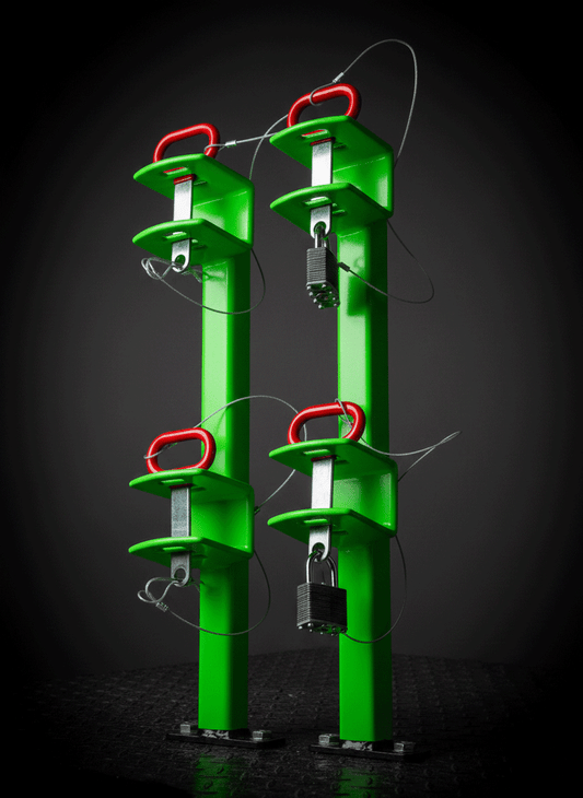 2-Trimmer Lockable Rack for Open Trailers | LA011