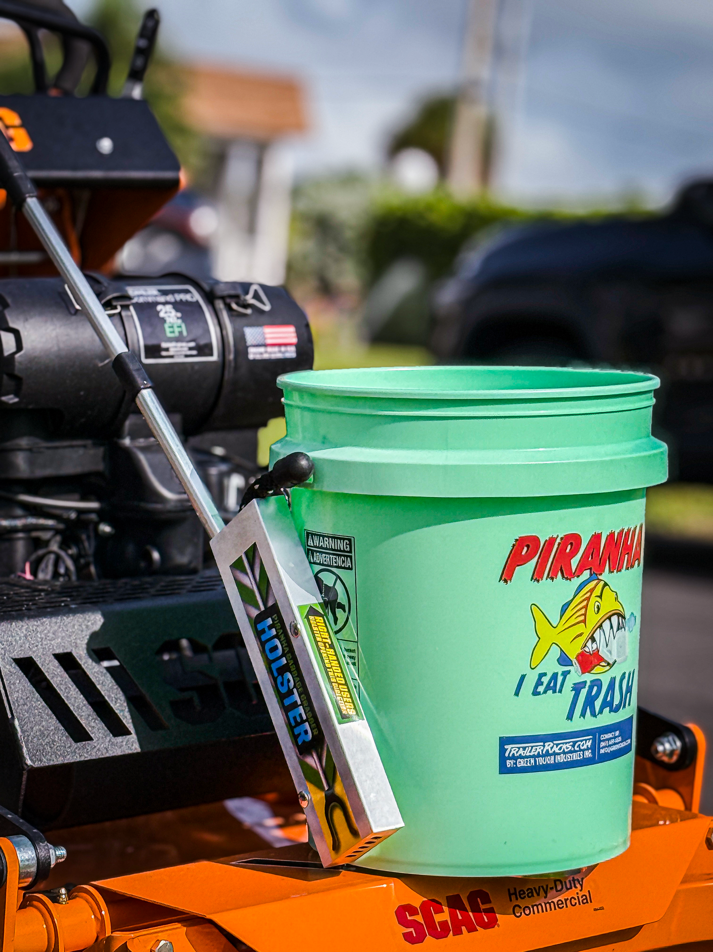 Piranha Series Magnetic Mower Caddy & Debris Grabber