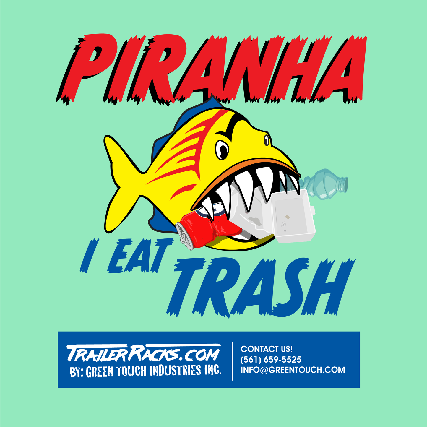Piranha Series Magnetic Mower Caddy & Debris Grabber