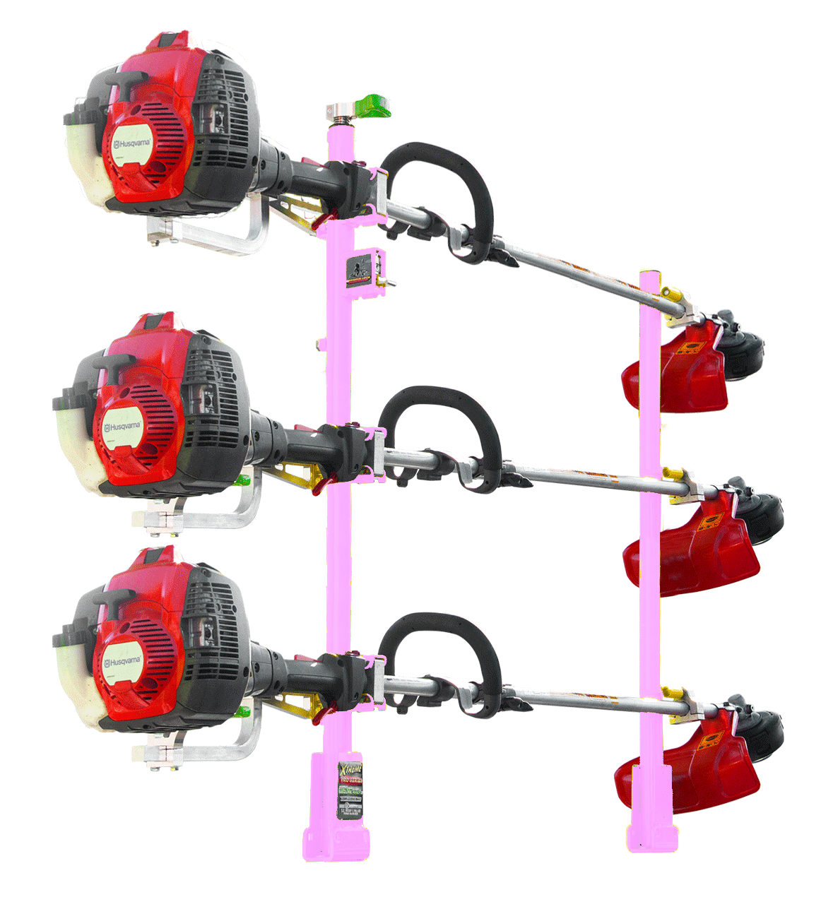 3-Trimmer Rack w/ Armored-Lock Protection | XB103