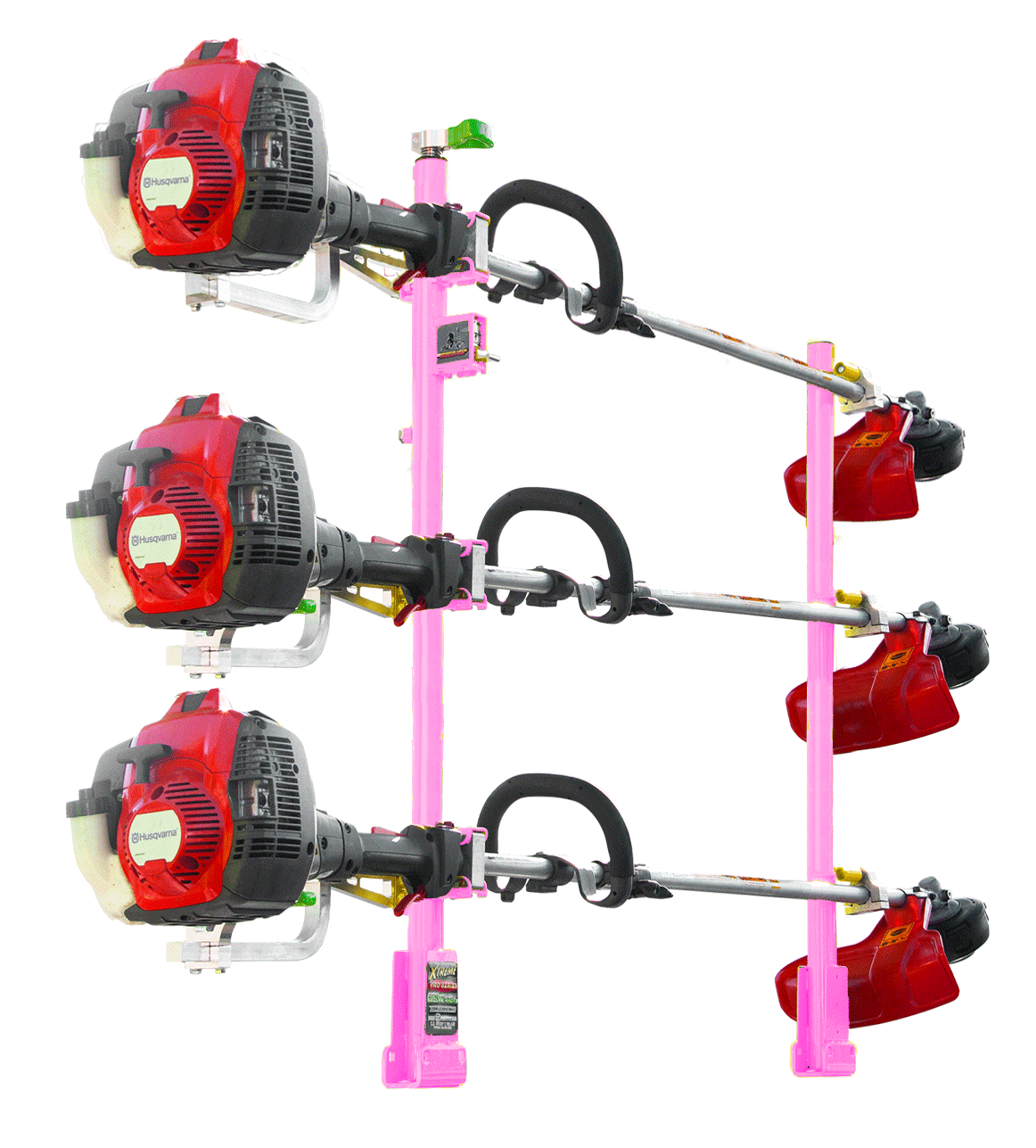 3-Trimmer Rack w/ Armored-Lock Protection | XB103