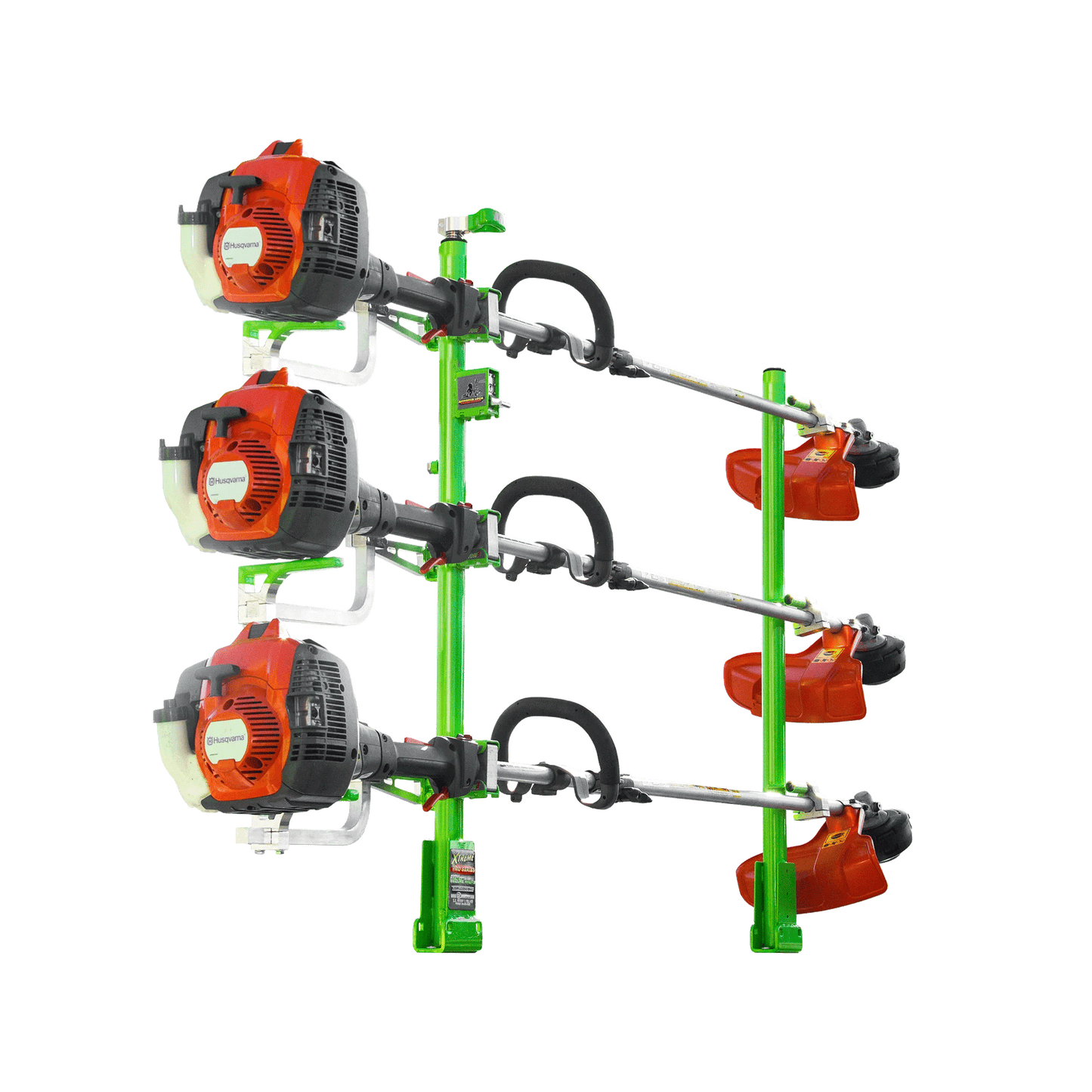 Xtreme Pro Series 3-Place Lockable Trimmer Rack