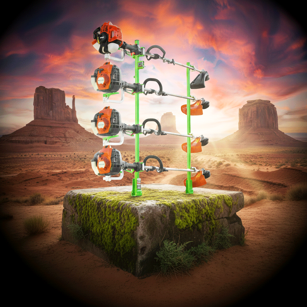 Lockable 4-Place Trimmer Rack | Xtreme Pro Series