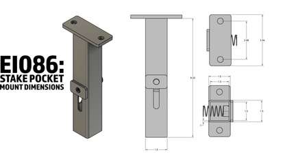 Domestic Truck Stake Pocket Mount | Universal Series | EI086 - TrailerRacks.com