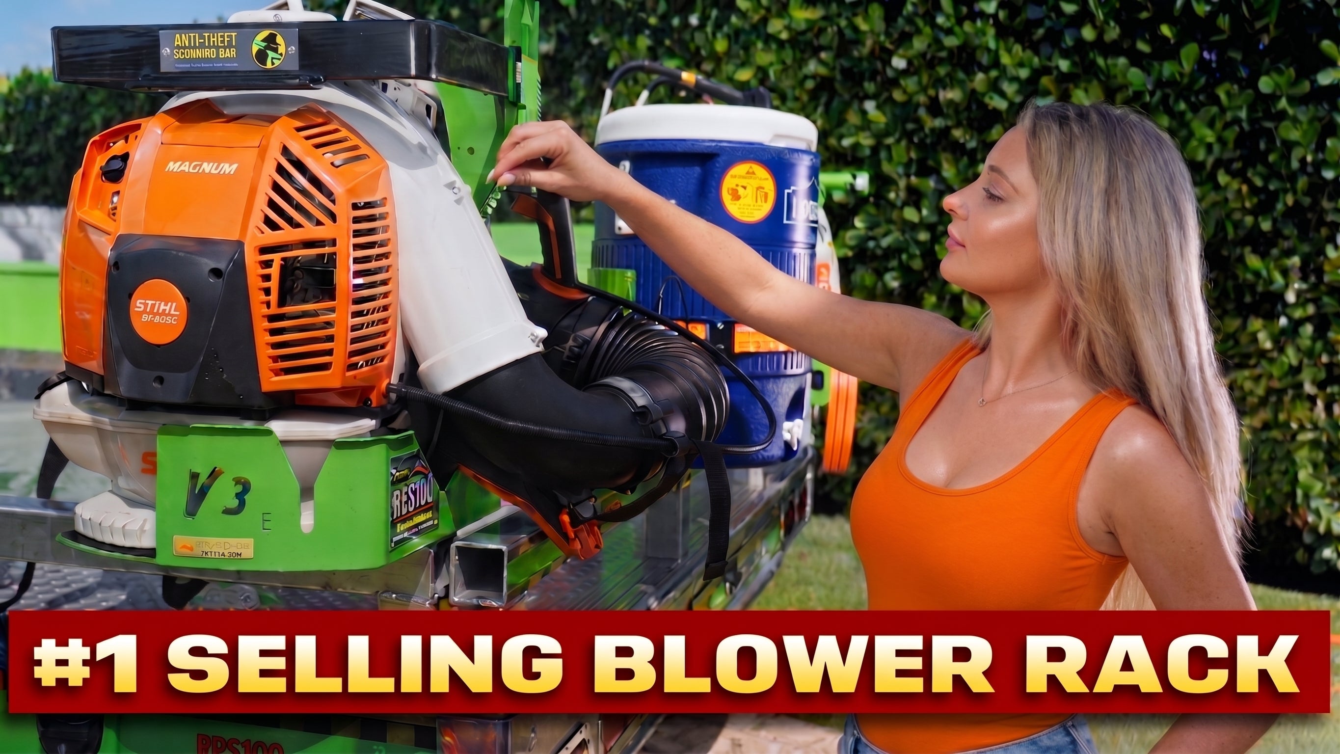 Load video: Founder Dan and Fionna demonstrate the Xtreme Pro BPS100 Backpack Blower Security System.