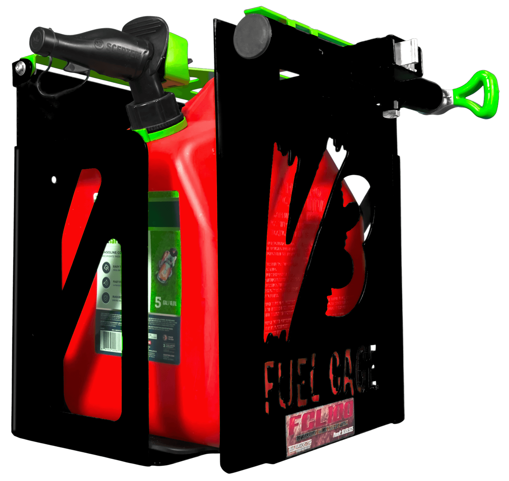 Fuel Tech Rack Lockable Racks for Open & Enclosed Trailers, Trucks & Garages ...