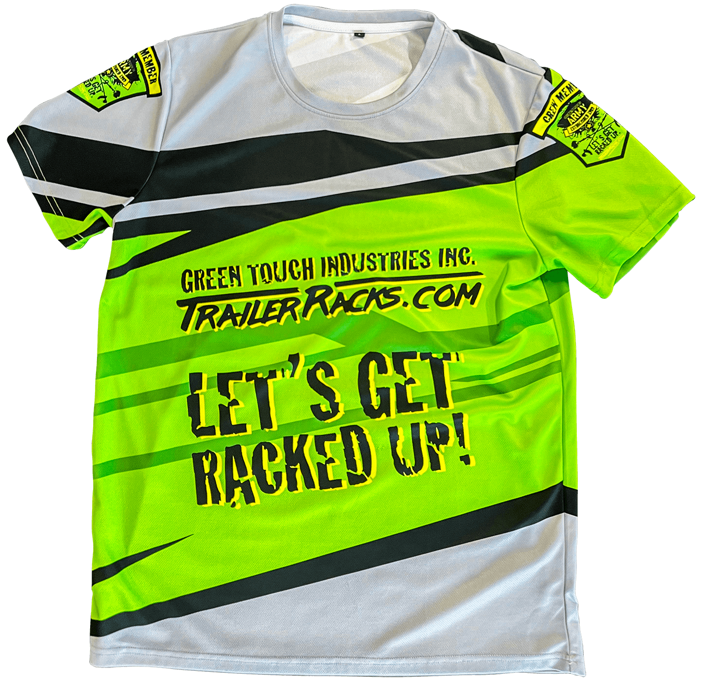 Green Touch Army Crew Member Microfiber T-Shirt | Pro Series | GTSHIRT03 - TrailerRacks.com