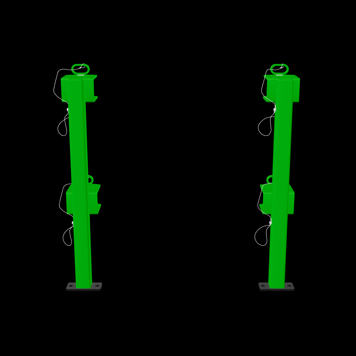 Classic Series 2-Place Trimmer Rack for Open Trailers